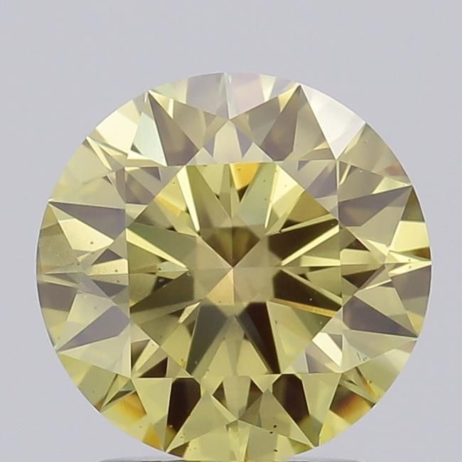 1.73 CT Fancy Greenish Yellow ROUND