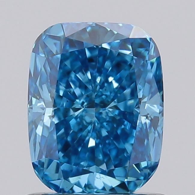 1.06 CT Fancy Vivid Blue CUSHION MODIFIED