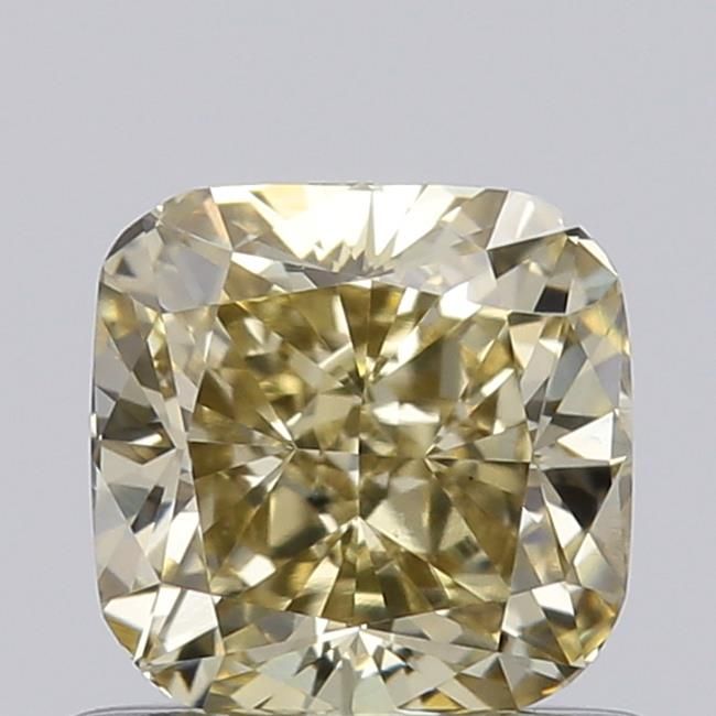 0.77 CT Fancy Light Grayish Yellow CUSHION MODIFIED