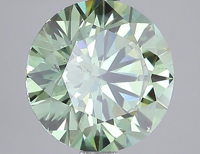 2.45 CT Fancy Vivid Green ROUND