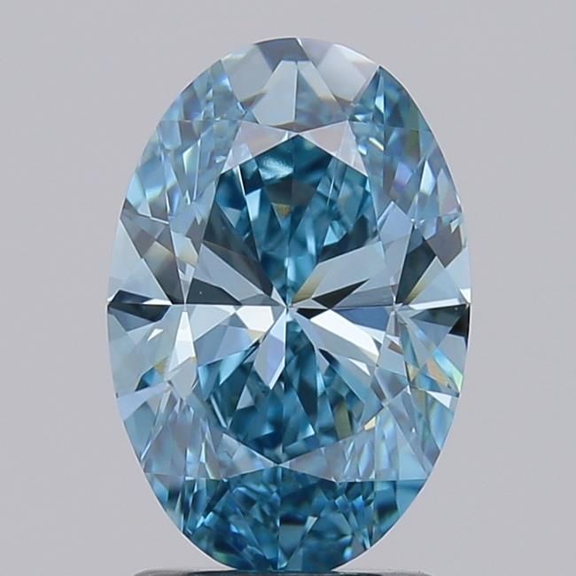 1.69 CT Fancy Vivid Blue OVAL