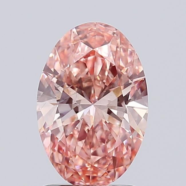 1.58 CT Fancy Vivid Pink OVAL