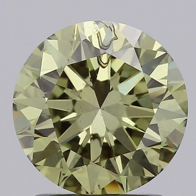 1.53 CT Fancy Vivid Green ROUND