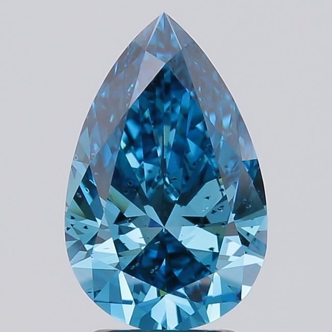 2.59 CT Fancy Vivid Blue PEAR