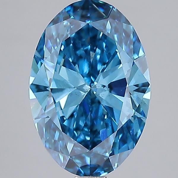 2.5 CT Fancy Vivid Blue OVAL