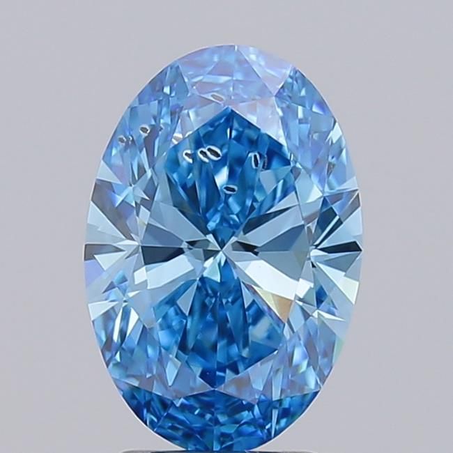 2.54 CT Fancy Vivid Blue OVAL