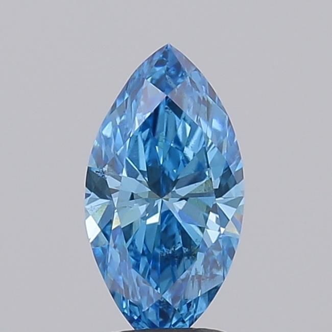 1.06 CT Fancy Vivid Blue MARQUISE