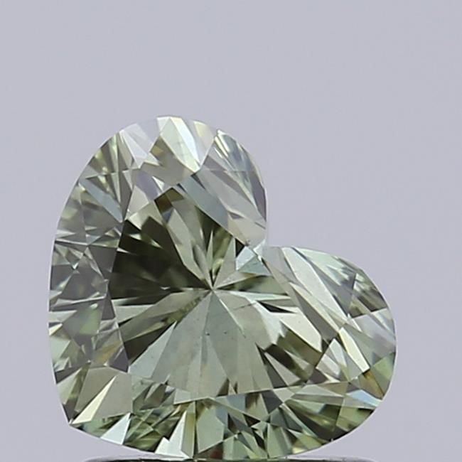 0.96 CT Fancy Vivid Green HEART