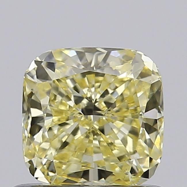 0.67 CT Fancy Light Yellow CUSHION MODIFIED