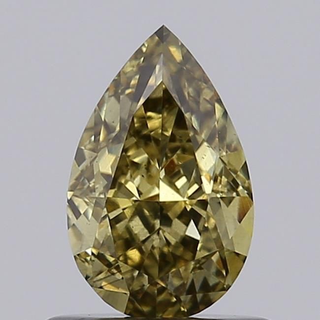 0.74 CT Fancy Gray Yellow PEAR