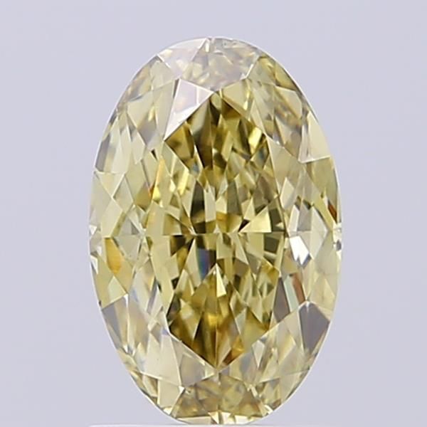 1.71 CT Fancy Light Gray Yellow OVAL