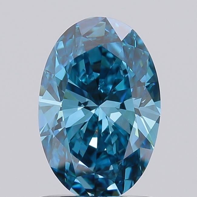 1.08 CT Fancy Vivid Blue OVAL