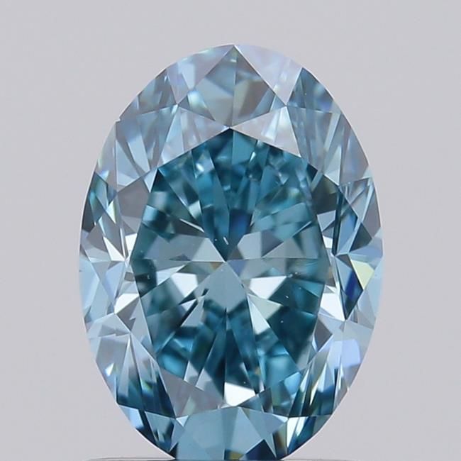 0.93 CT Fancy Vivid Blue OVAL