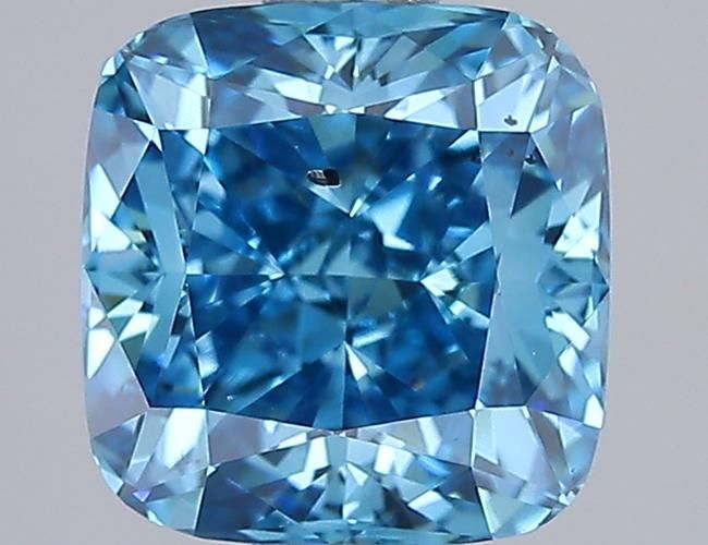 1.37 CT Fancy Vivid Blue CUSHION MODIFIED