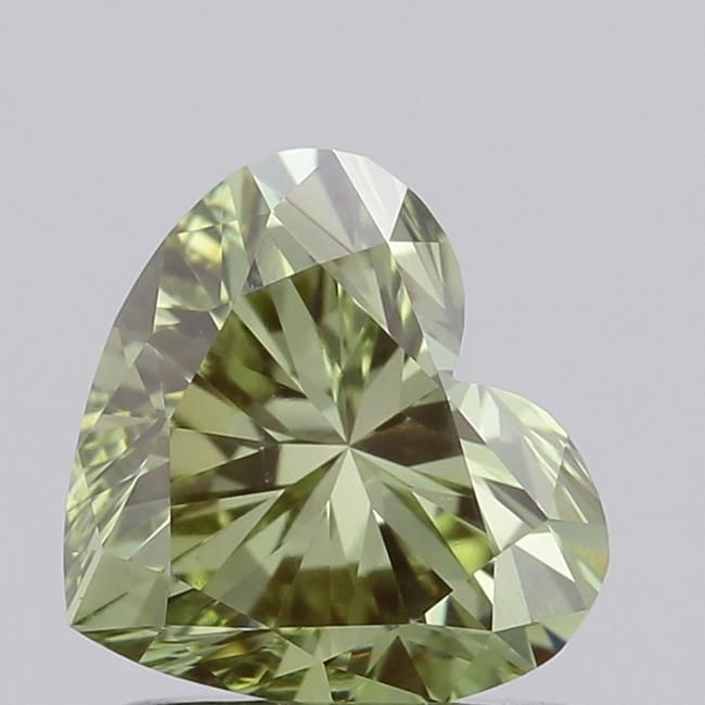 0.98 CT Fancy Vivid Green HEART