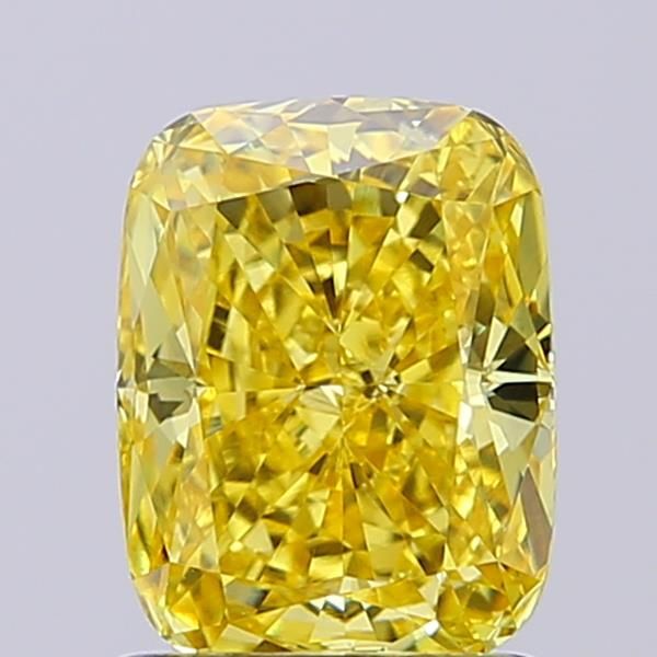 1.53 CT Fancy Vivid Yellow CUSHION MODIFIED