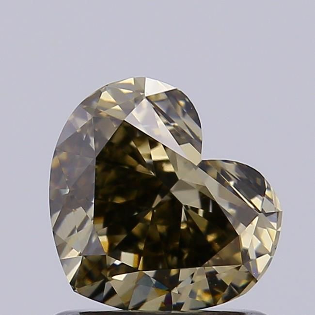 1.02 CT Fancy Yellowish Gray HEART