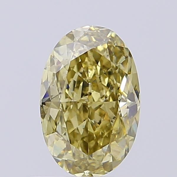 1.07 CT Fancy Light Gray Yellow OVAL