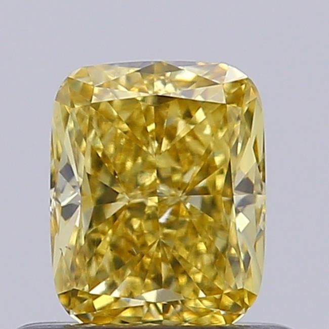 0.56 CT Fancy Intense Yellow CUSHION MODIFIED