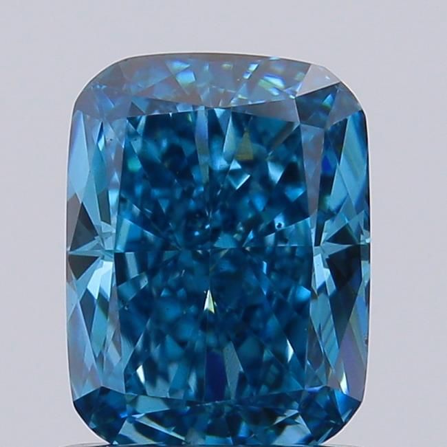 1.02 CT Fancy Vivid Blue CUSHION MODIFIED