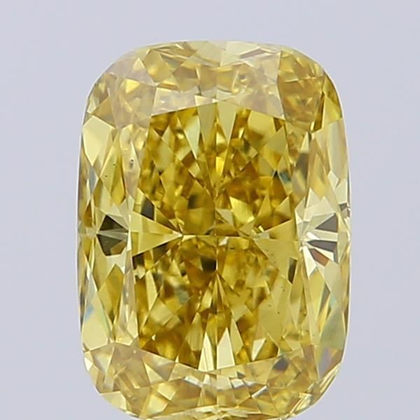 1.09 CT Fancy Intense Yellow CUSHION MODIFIED