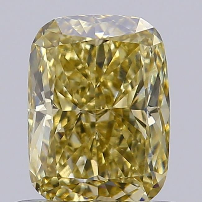 0.72 CT Fancy Yellow CUSHION MODIFIED