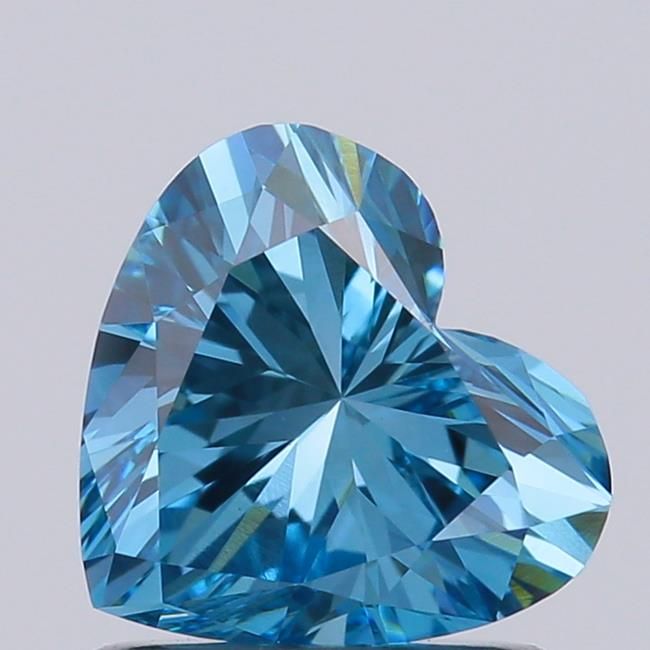 0.95 CT Fancy Vivid Blue HEART