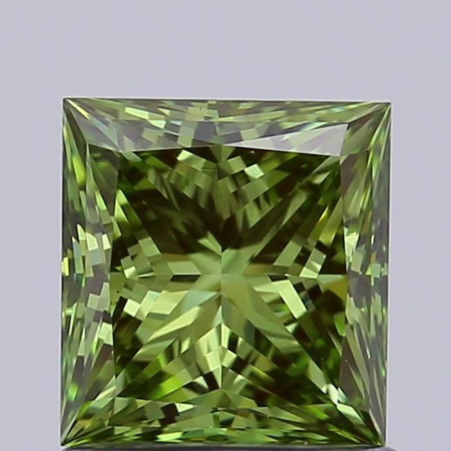 1.0 CT Fancy Vivid Green PRINCESS