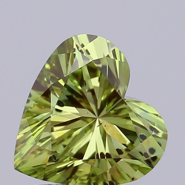 1.06 CT Fancy Vivid Green HEART