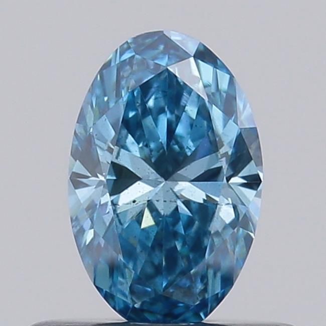 0.39 CT Fancy Vivid Blue OVAL