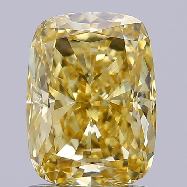 1.44 CT Fancy Yellow CUSHION MODIFIED