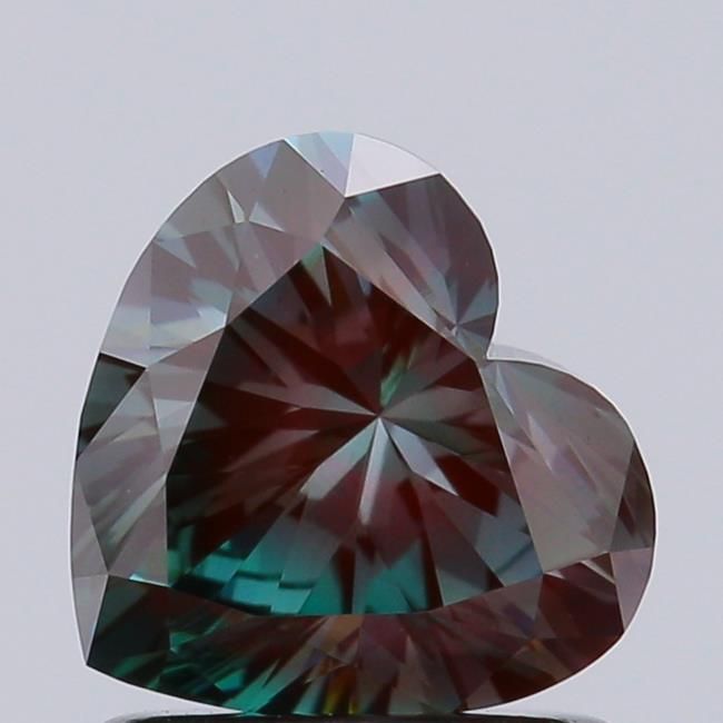 1.01 CT Fancy Blue Green HEART