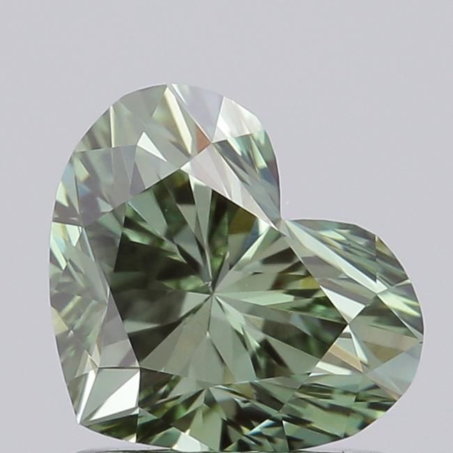 0.94 CT Fancy Vivid Green HEART
