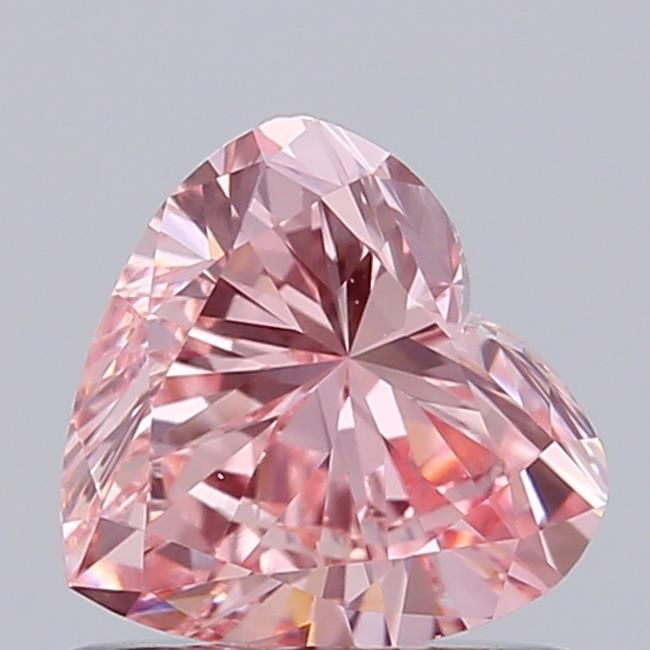 0.64 CT Fancy Vivid Pink HEART