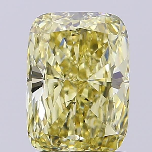 1.52 CT Fancy Light Yellow CUSHION MODIFIED