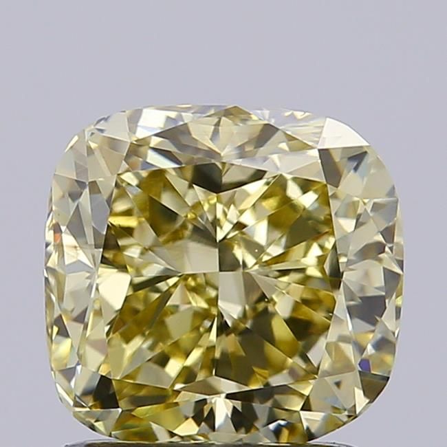1.52 CT Fancy Yellow CUSHION MODIFIED