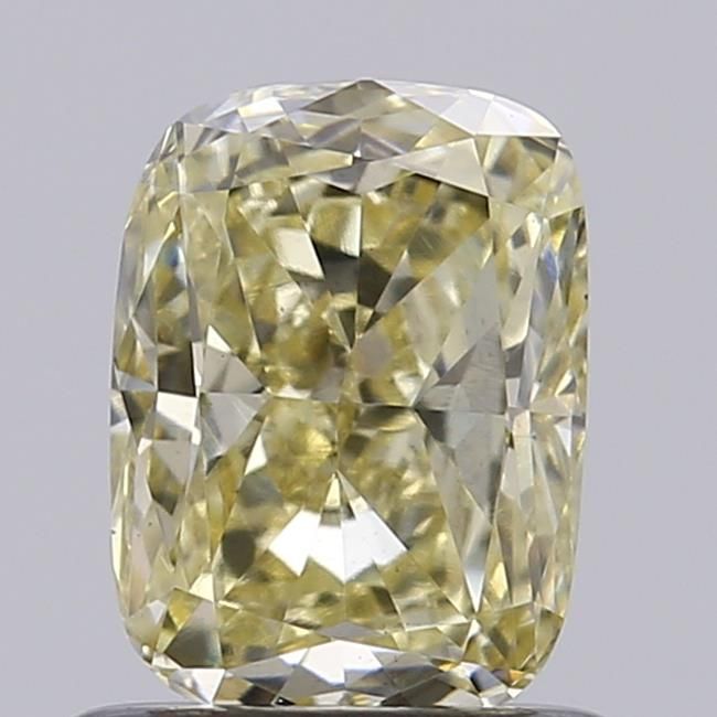 0.93 CT Fancy Light Yellow CUSHION MODIFIED