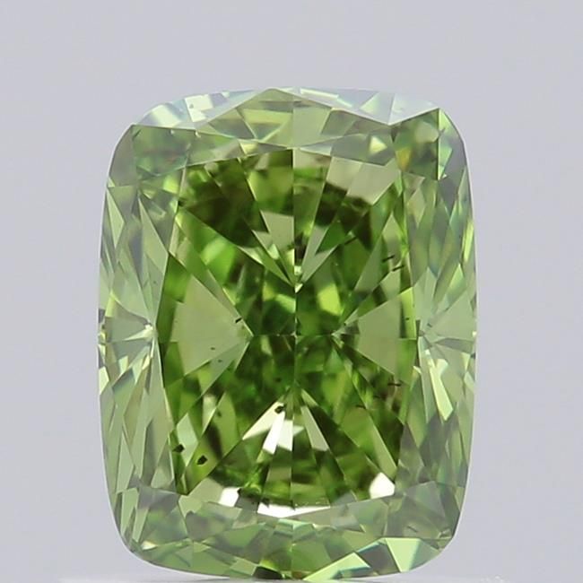 1.01 CT Fancy Vivid Green CUSHION MODIFIED