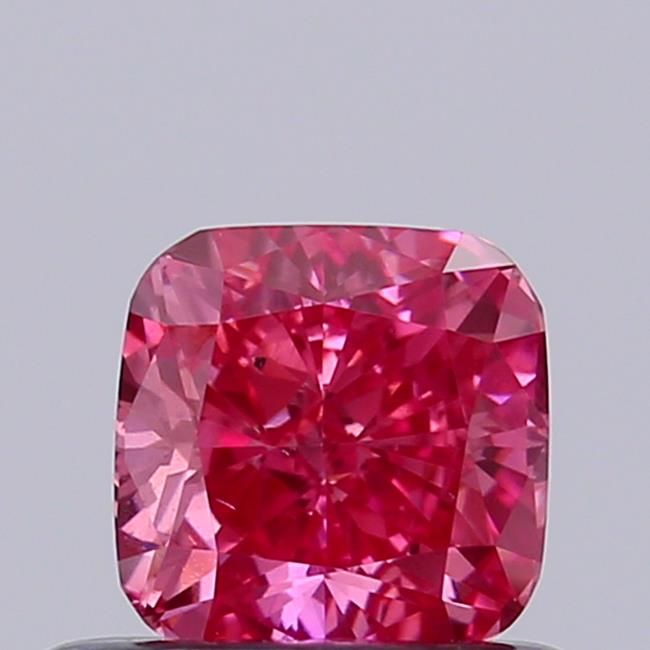 0.55 CT Fancy Vivid Pink CUSHION MODIFIED