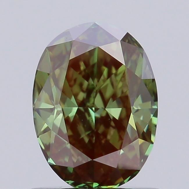 0.78 CT Fancy Green OVAL
