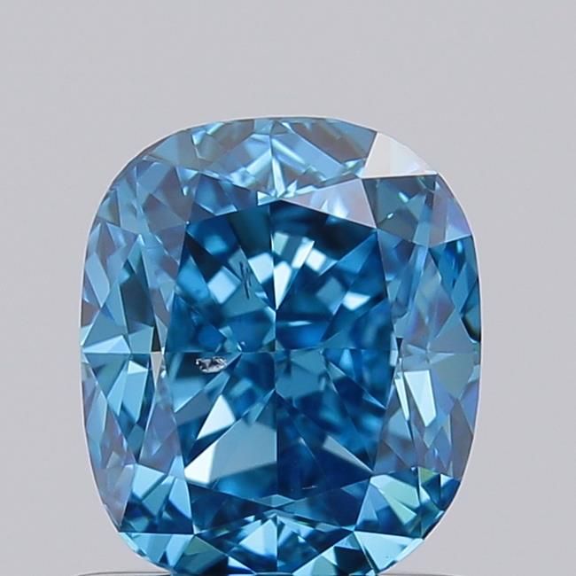 1.02 CT Fancy Vivid Blue CUSHION MODIFIED
