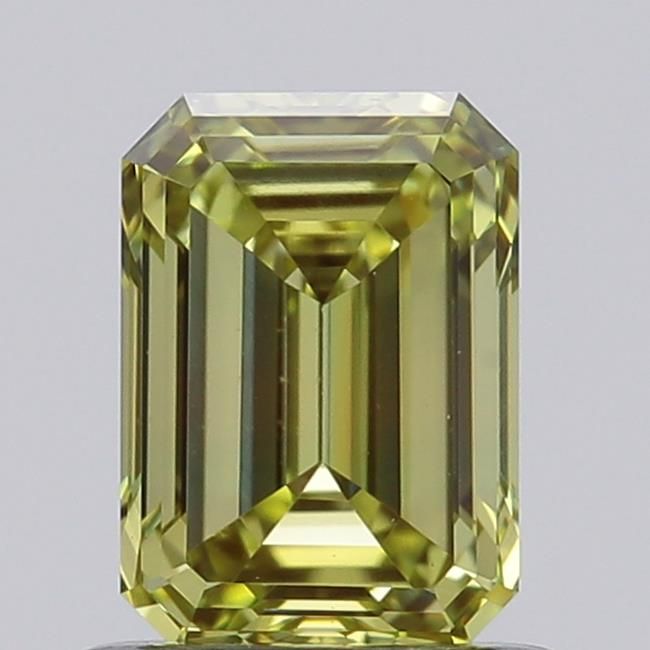0.86 CT Fancy Intense Yellowish Green EMERALD