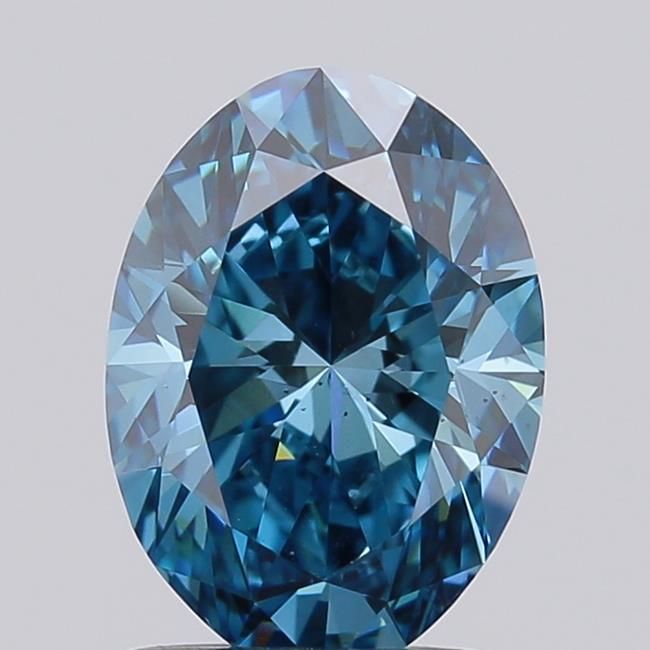 1.42 CT Fancy Vivid Blue OVAL