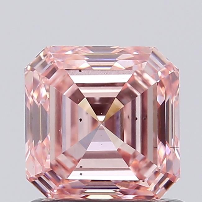 1.0 CT Fancy Vivid Pink ASSCHER