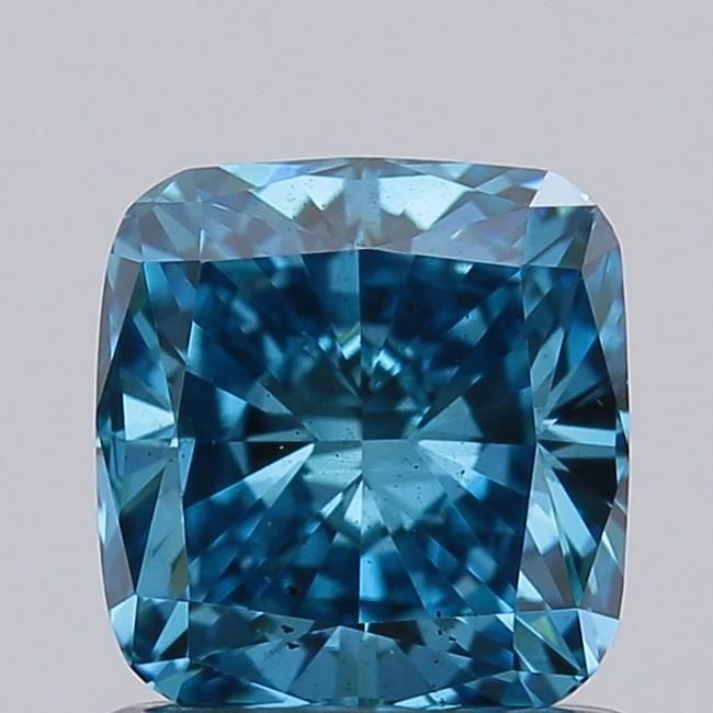 1.04 CT Fancy Vivid Blue CUSHION MODIFIED