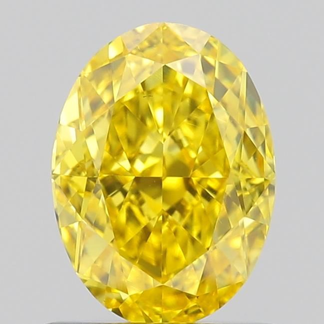 0.93 CT Fancy Vivid Yellow OVAL
