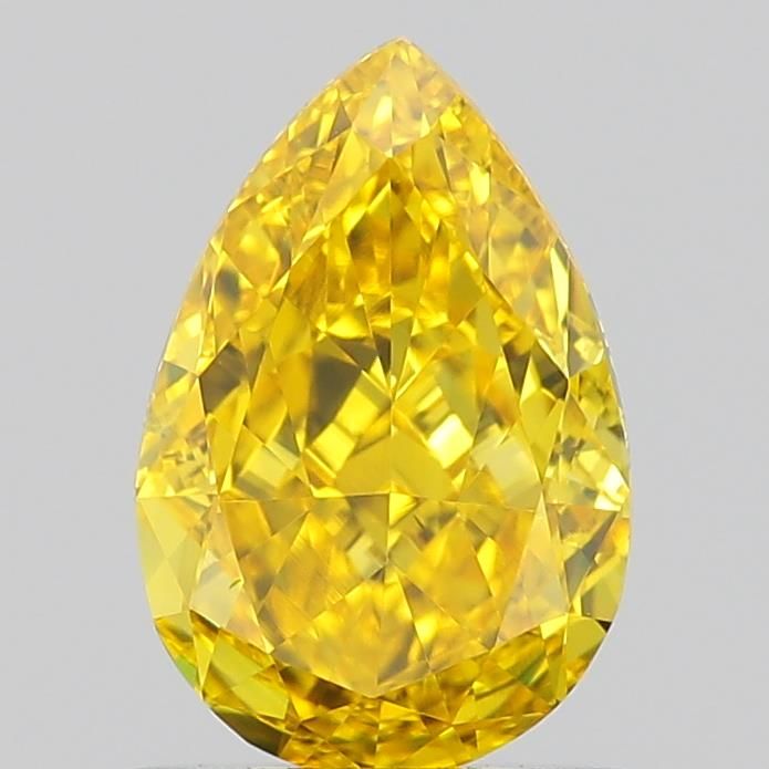 0.9 CT Fancy Vivid Yellow PEAR