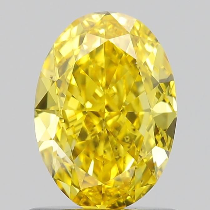 0.91 CT Fancy Vivid Yellow OVAL