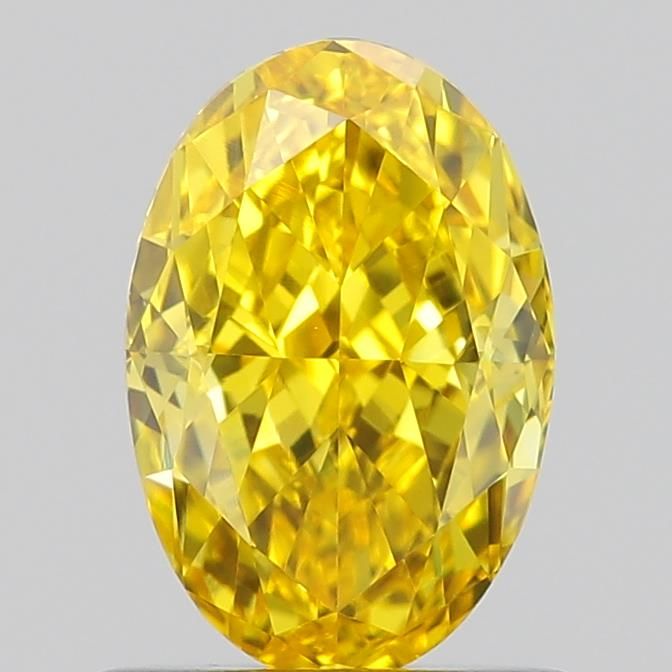 0.91 CT Fancy Vivid Yellow OVAL