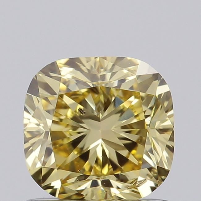 1.02 CT Fancy Yellow CUSHION MODIFIED